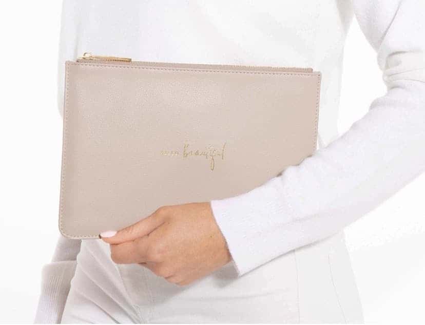 Hello Beautiful Perfect Pouch in Dusty Pink by Katie Loxton