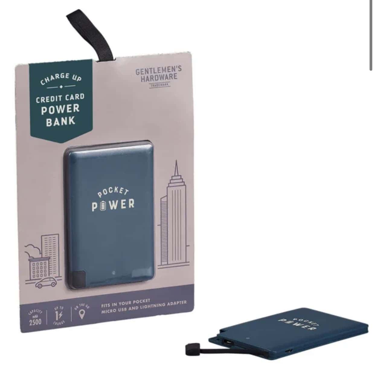 Credit Card Size Power Bank by Gentlemen's Hardware